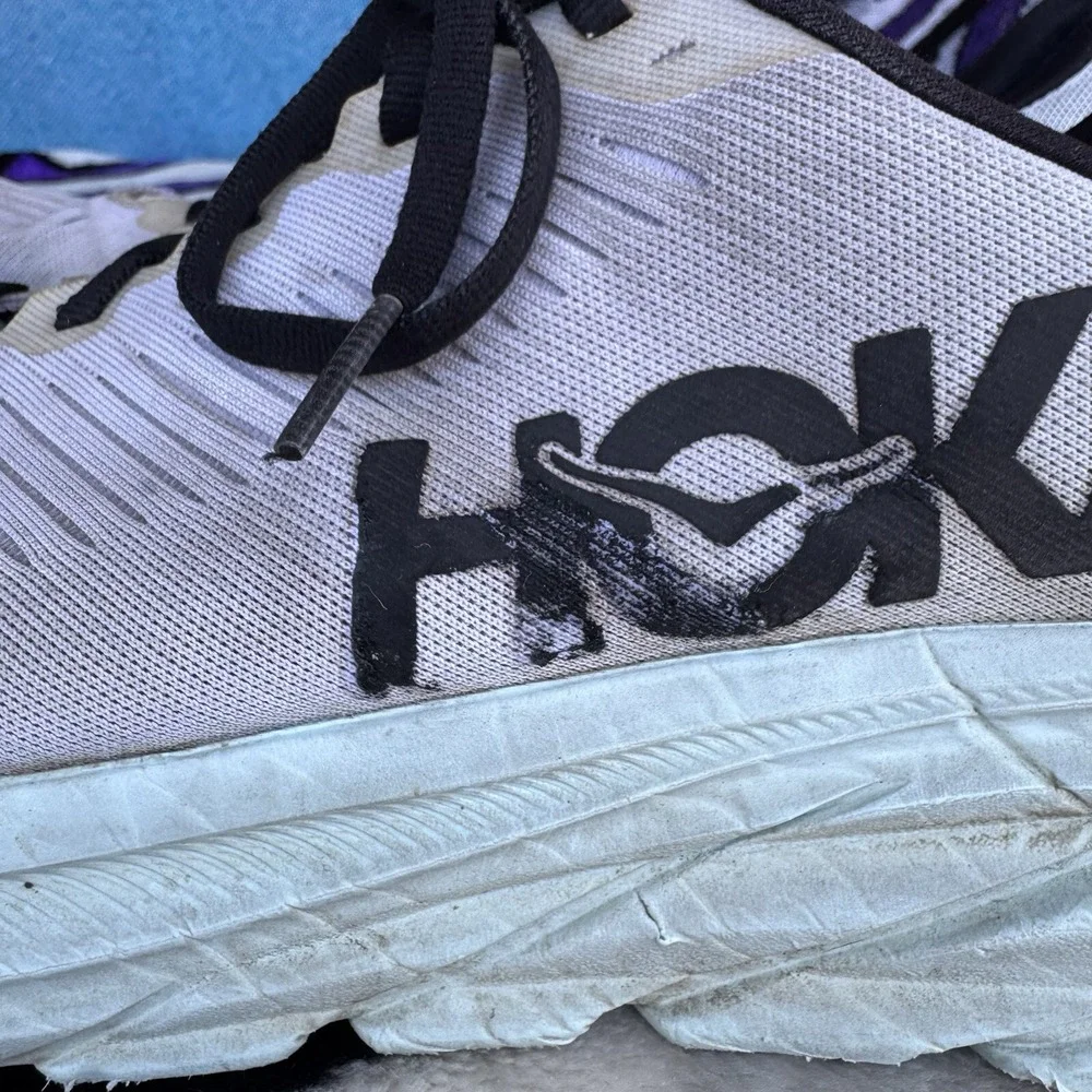 Size 10 - Hoka One One Rincon 3 White Blue‎ Glass